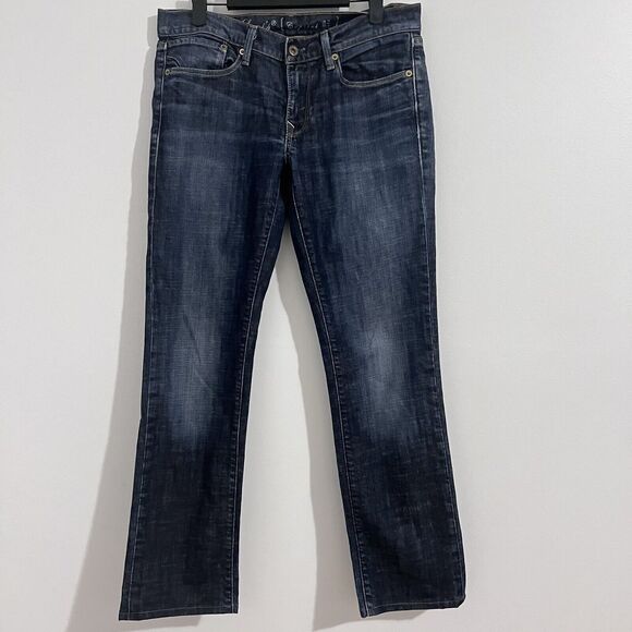 Levi's Capital E Jeans Size 29 Ruler Low Slim Straight Denim Blue Medium Wash - Picture 1 of 8